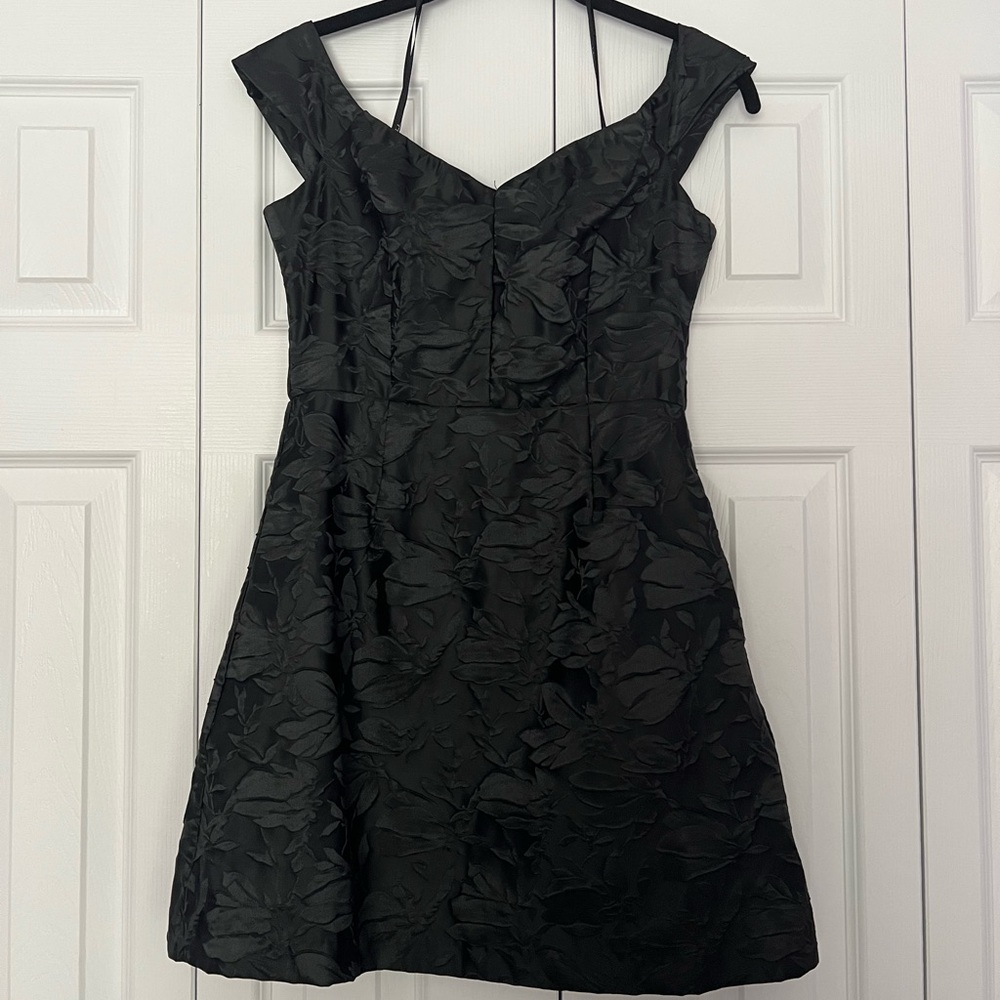 Lulu's Black Textured Mini Dress